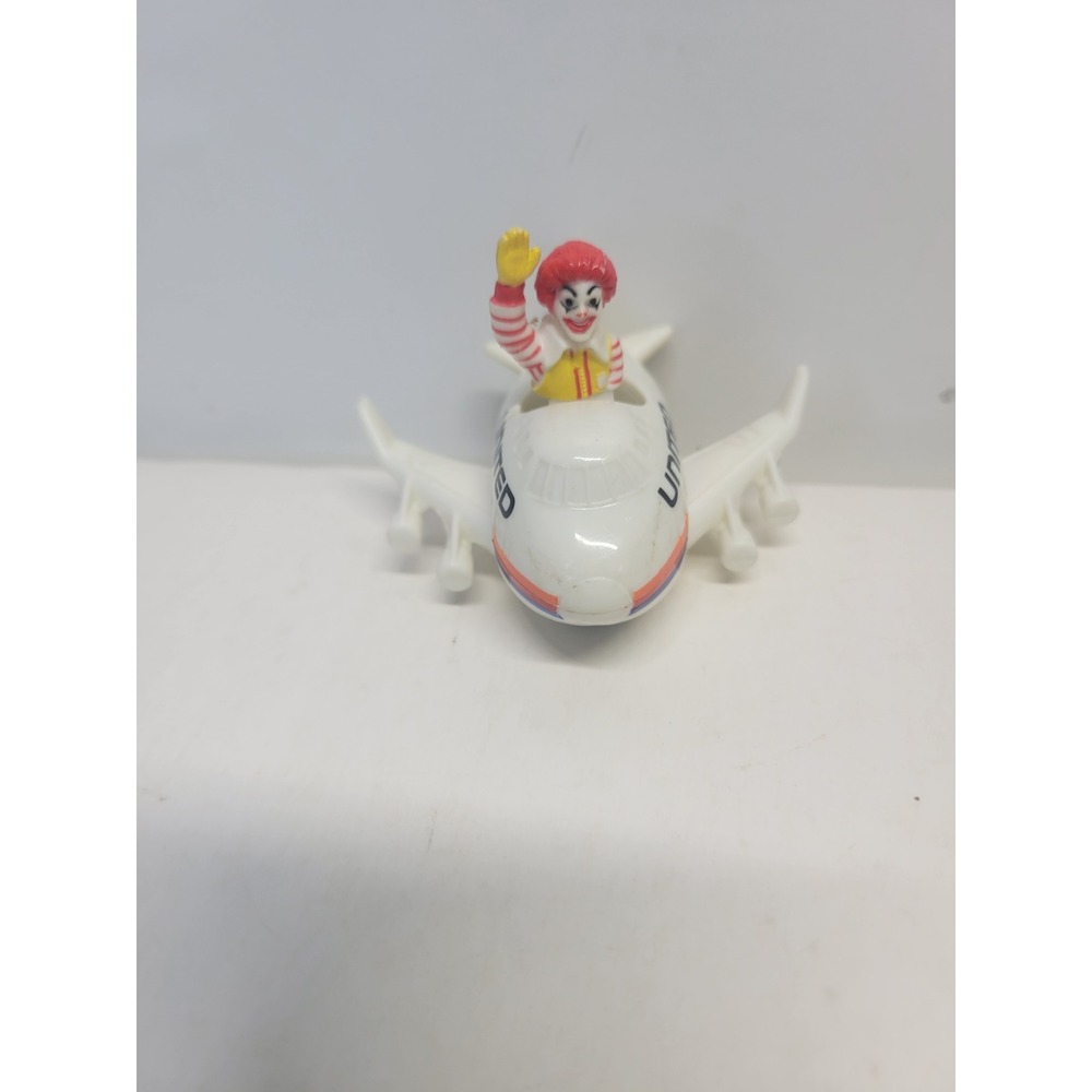 Vintage 1991 McDonalds Happy Meal Toy Ronald McDonald United Airlines Airplane‎
